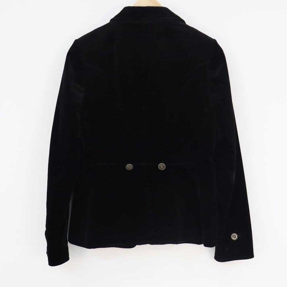 Academia Banana Republic Black Velvet Blazer with Gold Coat of Arms Buttons 4 - Picture 15 of 15